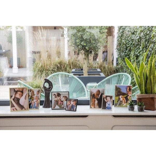 Aranyszínű fém álló-fali képkeret 11x16 cm Sweet Memory – Zilverstad-image-3