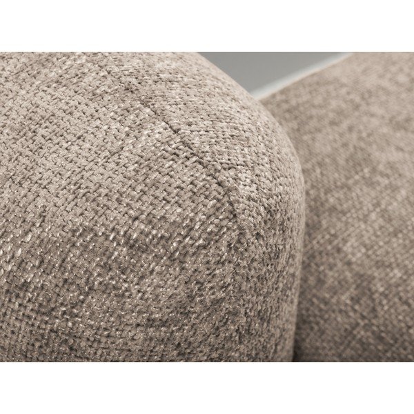 Világosbarna zsenília kinyitható-tárolóhelyes sarokkanapé (jobb oldali-heverő résszel) Mele – Makamii-image-4