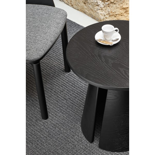 Cep fekete tárolóasztal, ø 50 cm - Teulat-image-2