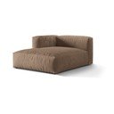 Világosbarna bársony kanapé modul (bal oldali) Martina – Micadoni 