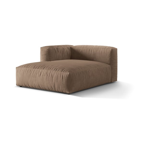 Világosbarna bársony kanapé modul (bal oldali) Martina – Micadoni -image-1