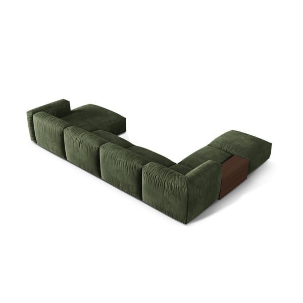 Zöld bársony moduláris sarokkanapé (bal oldali-U alakú) Martina – Micadoni -image-2