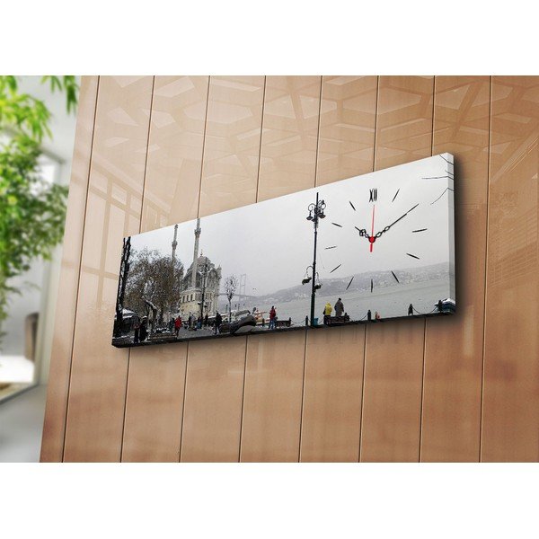 In the city dekoratív falióra, 30 x 90 cm-image-1