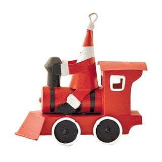 Santa in Red Train karácsonyi dekoráció - G-Bork