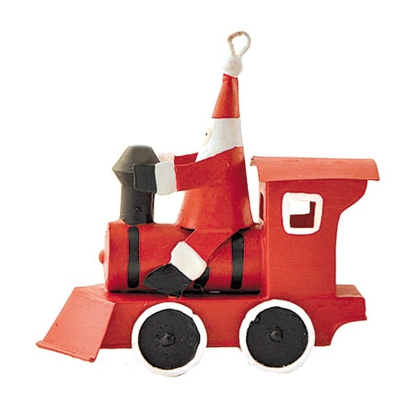 Santa in Red Train karácsonyi dekoráció - G-Bork