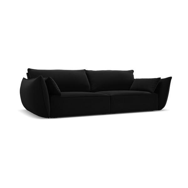 Fekete bársony kanapé 208 cm Vanda – Mazzini Sofas-image-2