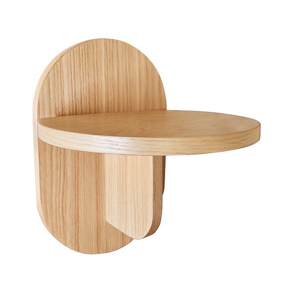 Natúr színű fali polc tölgyfa dekorral Soft – Woodman-image-1