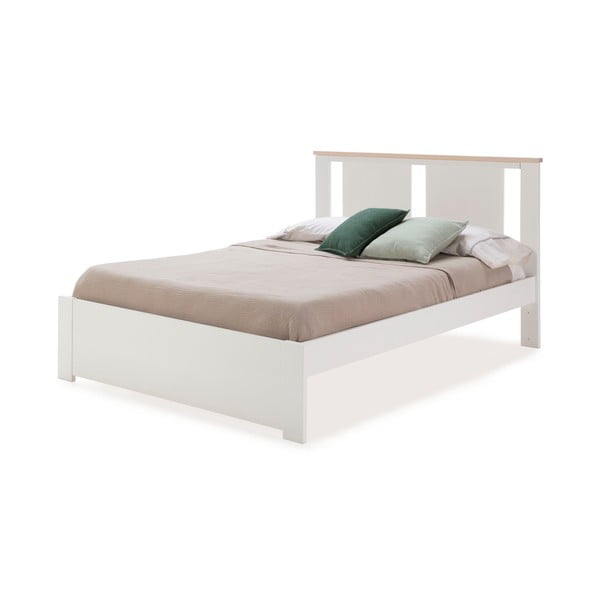 Fehér franciaágy ágyráccsal 140x190 cm Enara – Marckeric-image-3