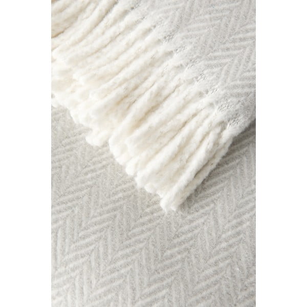 Skyline világosszürke pamutkeverék pléd, 140 x 180 cm - Euromant-image-2