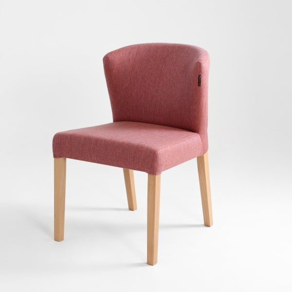 Harvard rózsaszín szék, natúr fa lábakkal - Custom Form