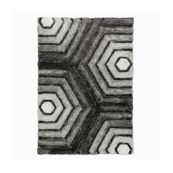 Hexagon Grey szürke szőnyeg, 160 x 230 cm - Flair Rugs