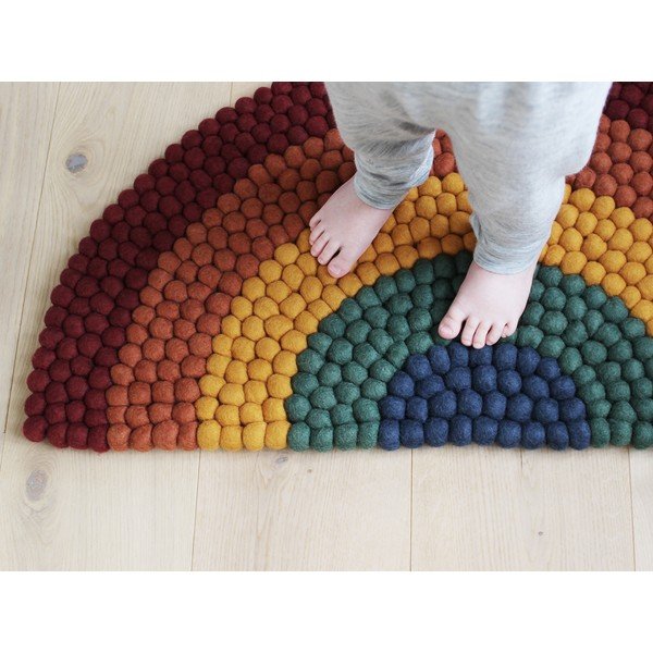 Ball Rugs Rainbow Multi golyós, gyapjú gyerekszőnyeg - Wooldot-image-3