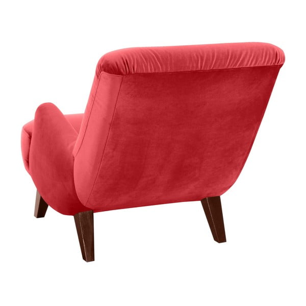 Brandford Suede piros fotel barna lábakkal - Max Winzer-image-2