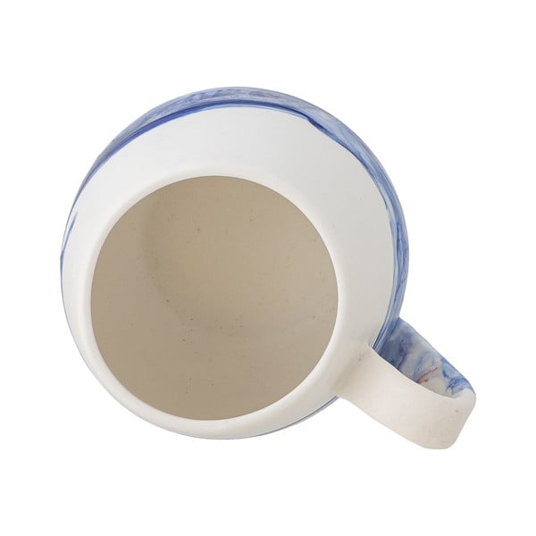 Fehér-kék kőedény csésze szett 4 db-os 250 ml Lyre – Bloomingville-image-3