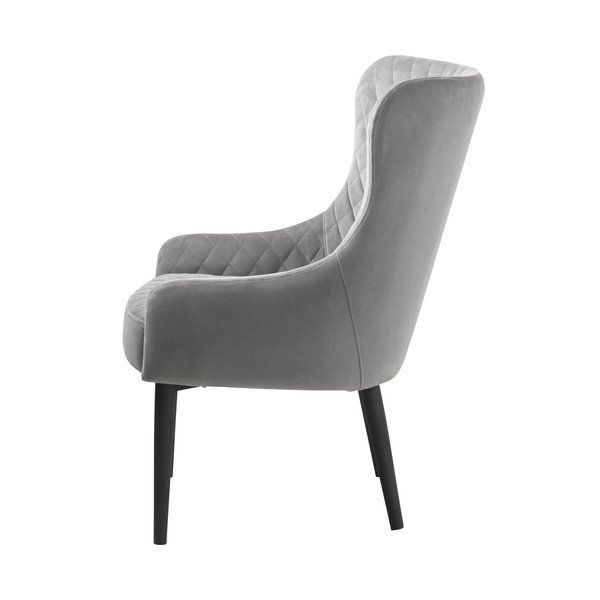 Világosszürke bársony fotel Ottowa – Unique Furniture-image-3