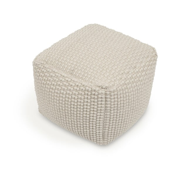 Krémszínű puff Mascarell – Kave Home-image-1