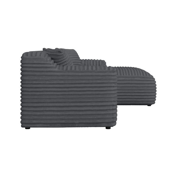 Sötétszürke kordbársony sarokkanapé (jobb oldali-heverő résszel) Martin – Ropez-image-3