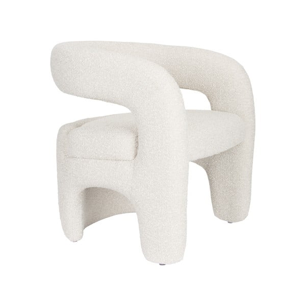 Fehér buklé fotel Nova – White Label