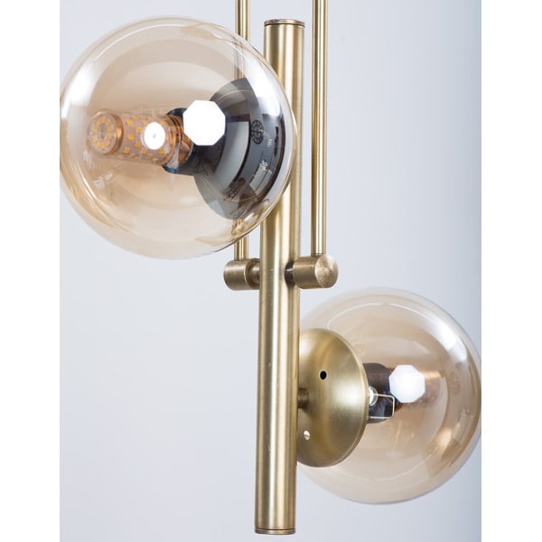 Aranyszínű mennyezeti lámpa üveg búrával ø 15 cm Libra – Squid Lighting-image-3
