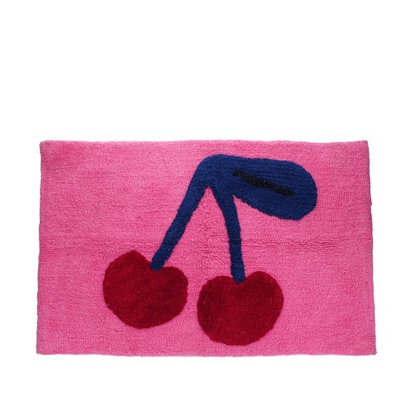 Rózsaszín textil fürdőszobai kilépő 83x52,5 cm Cherry – Rex London