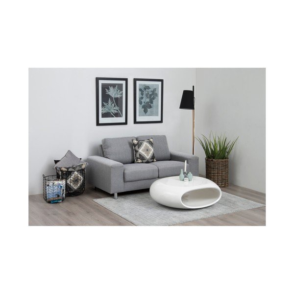 Eliptical Coffee Table fehér dohányzóasztal - Actona-image-1