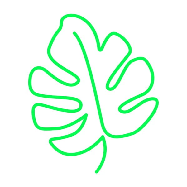 Leaf zöld világító fali dekoráció, 30 x 40 cm - Candy Shock-image-2