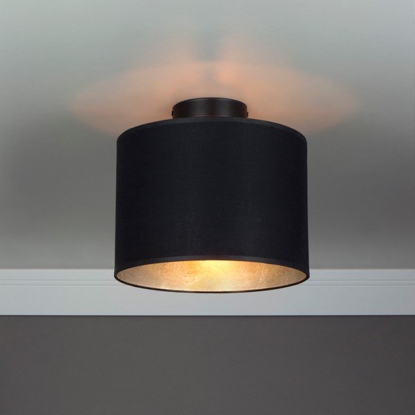 MIKA fekete mennyezeti lámpa ezüstszínű részletekkel, ⌀ 25 cm - Sotto Luce-image-1