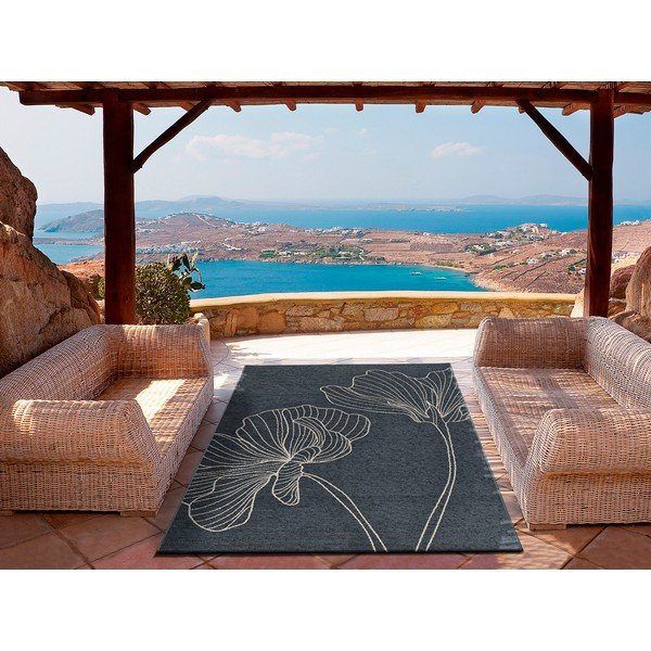 Antracitszürke kültéri szőnyeg 76x150 cm Velvet Gris – Universal-image-1