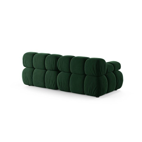 Sötétzöld bársony moduláris kanapé 188 cm – Micadoni -image-2