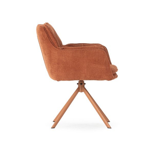 Terrakotta színű kárpitozott étkezőfotel szett 2 db-os Keiko – Marckeric-image-3