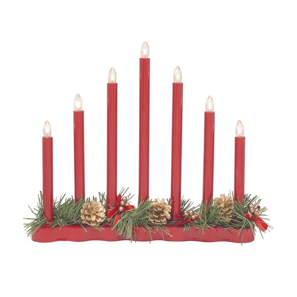 Piros fénydekoráció karácsonyi mintával Hol – Markslöjd