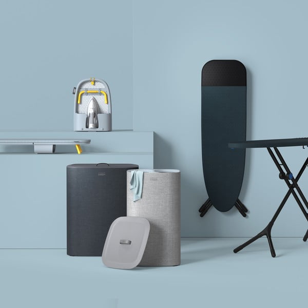 Antracitszürke textil-műanyag szennyeskosár 2x45 l Tota – Joseph Joseph-image-3