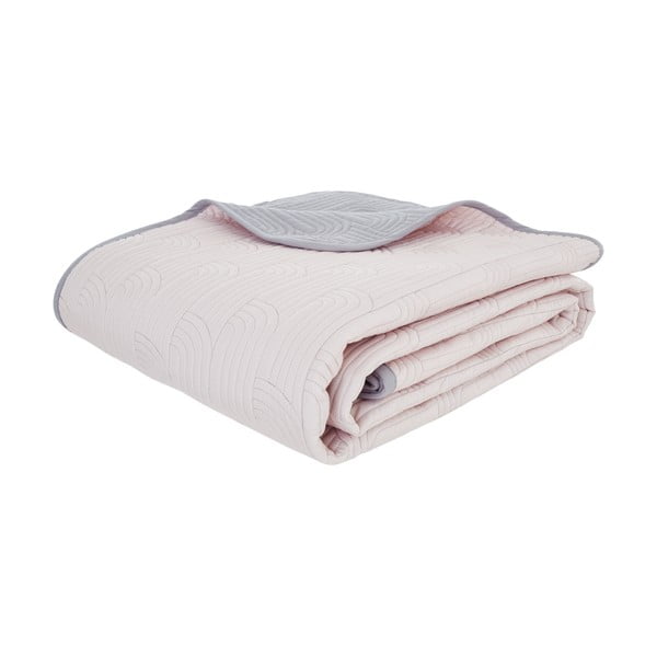 Blossom rózsaszín-szürke steppelt ágytakaró, 240 x 260 cm - Catherine Lansfield-image-2