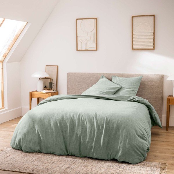 Zöld kétszemélyes-hosszabbított háromrészes pamut ágyneműhuzat 240x220 cm Meline – douceur d'intérieur