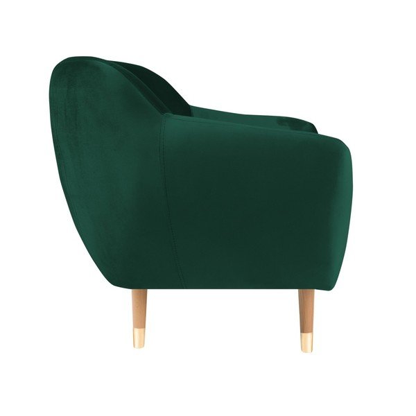 Benito sötétzöld bársony fotel - Mazzini Sofas-image-3