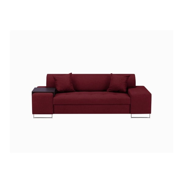 Orlando piros kanapé, ezüstszínű lábakkal, 220 cm - Cosmopolitan Design