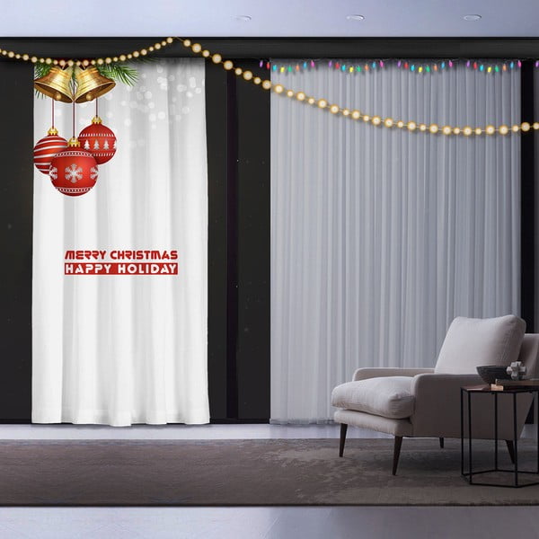 Happy Holiday karácsonyi függöny, 140 x 260 cm