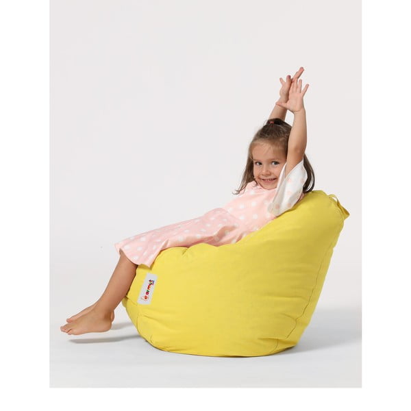 Sárga gyerek babzsákfotel Premium – Floriane Garden-image-2