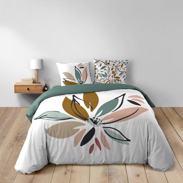 Fehér kétszemélyes-hosszabbított pamut ágyneműhuzat 240x220 cm Octavia – douceur d'intérieur