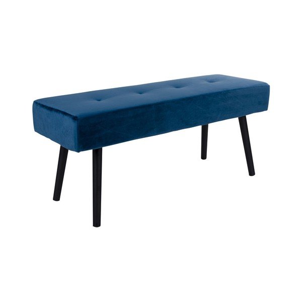 Skiby sötétkék párnázott pad bársonykárpittal, 100 x 35 cm - House Nordic-image-1