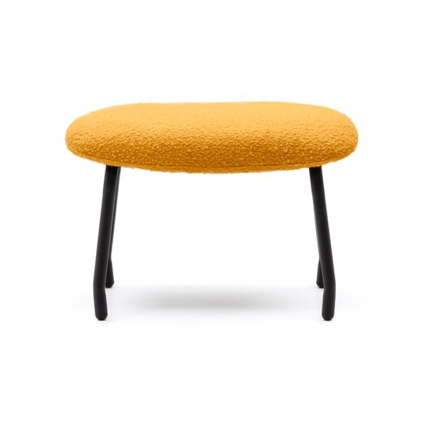 Mustársárga buklé puff Belina – Kave Home-image-2