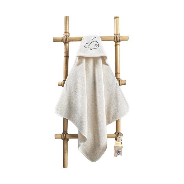 Bézs gyerek fürdőlepedő bambuszból és pamutból Mila - Lydia&Co-image-2