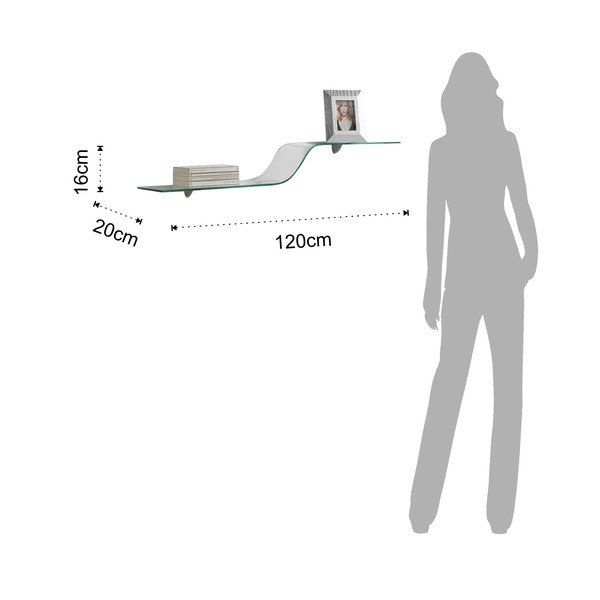 Wave üveg fali polc - Tomasucci-image-2