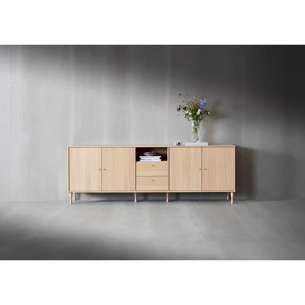 Alacsony komód tölgyfa dekorral 220x76 cm Mistral - Hammel Furniture-image-1