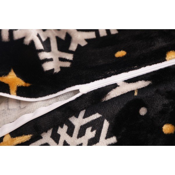 Fekete egyszemélyes mikroplüss ágyneműhuzat 140x200 cm – My House-image-3