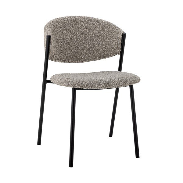Szürke kárpitozott rakásolható étkezőszék szett 2 db-os Marlo – Bloomingville-image-2