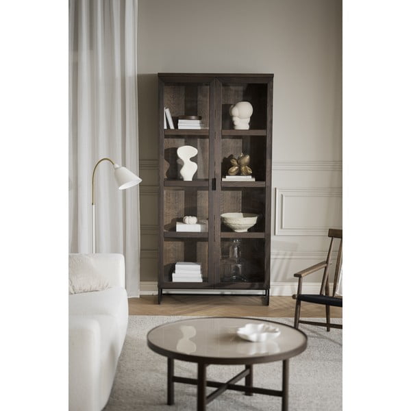 Barna tölgyfa tálalószekrény 95x195 cm Everett – Rowico-image-3