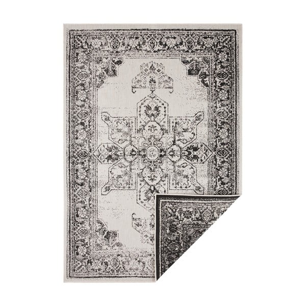 Borbon fekete-krémszínű kültéri szőnyeg, 200 x 290 cm - NORTHRUGS