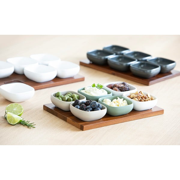 Fehér porcelán szervírozó készlet 6 db-os Essentials – Ladelle-image-3