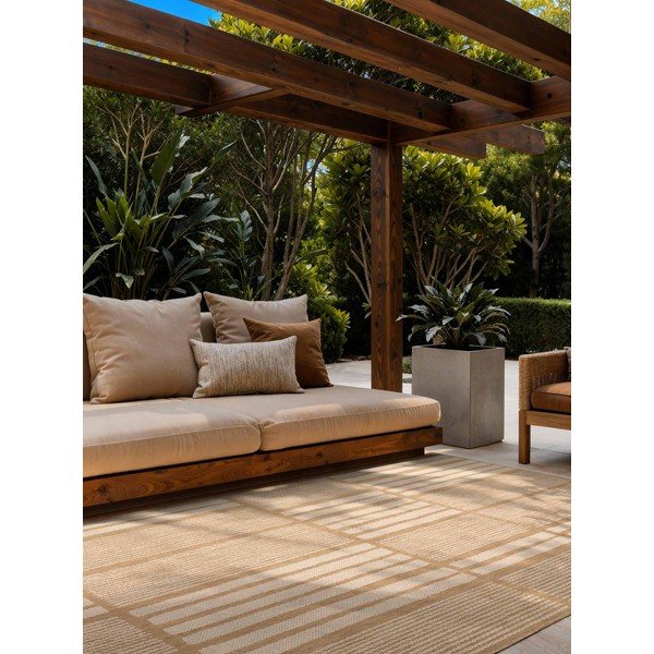 Krémszínű-natúr színű kültéri-beltéri szőnyeg 120x170 cm Haringey Allington – Ted Baker-image-1